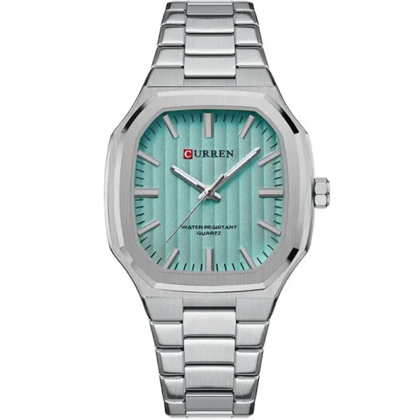 Curren 8458G-CH-AQUA Metal Band Men Watch