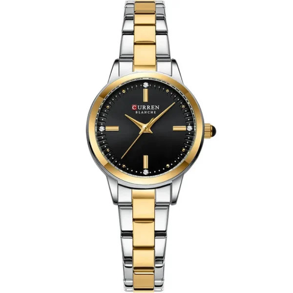 Curren 9094L-TTGLD-BLK Metal Band Women Watch