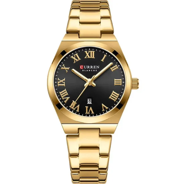 Curren 9095L-GLD-BLK Metal Band Women Watch