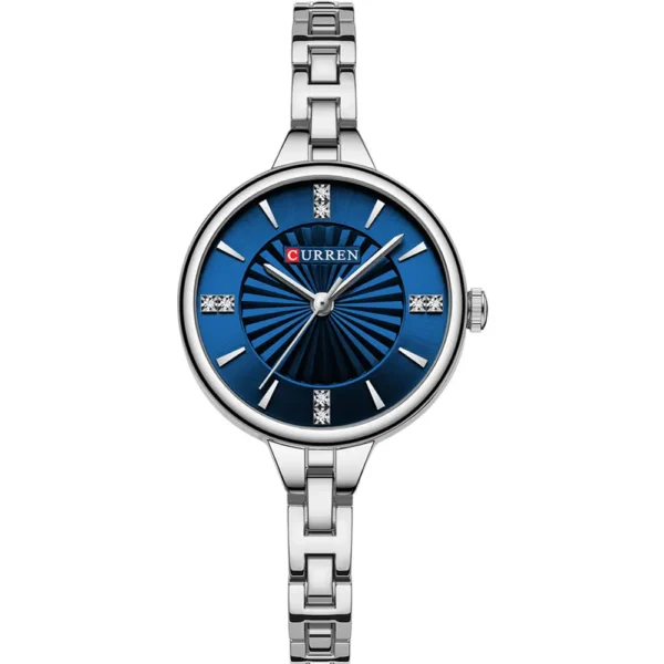 Curren 9097L-CH-BLU Metal Band Women Watch