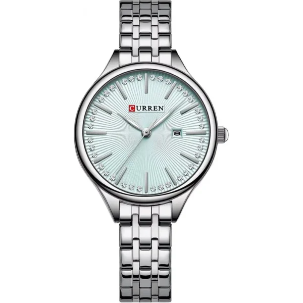 Curren 9099L-CH-SBLU Metal Band Women Watch