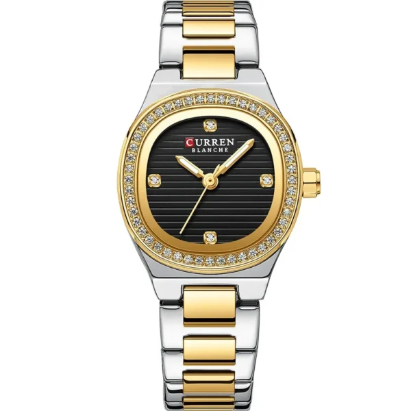 Curren 9101L-TTGLD-BLK Metal Band Women Watch