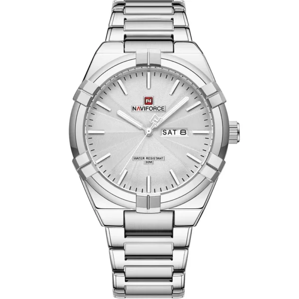 NaviForce NF9218G-CH-WHT Metal Band Men Watch