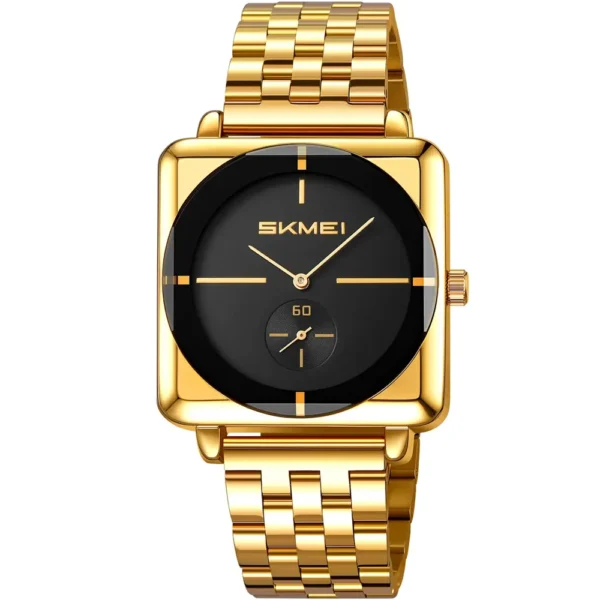 Skmei 2413-G-GLD-BLK Metal Band Men Watch