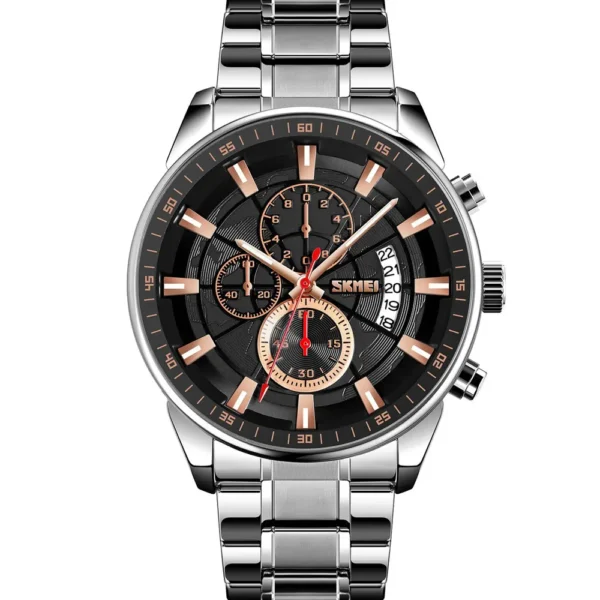 Skmei 9285-G-CH-BLK Metal Band Men Watch