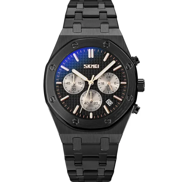 Skmei 9296-G-BLK Metal Band Men Watch