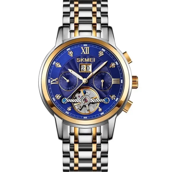 Skmei M029-G-T.T-GLD-BLU Metal Band Men Watch