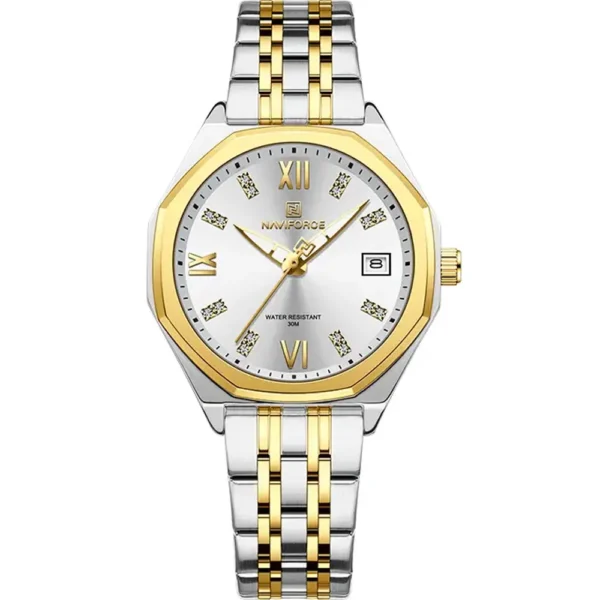 NaviForce NF5052L-TTGLD-WHT Women Band Men Watch