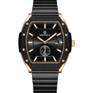 NaviForce NF8068G-RGBLK-BLK Metal Band Men Watch