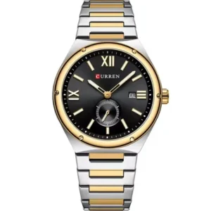 Curren 8471G-TTGLD-BLK Metal Band Men Watch