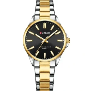 Curren 9090L-TTGLD-BLKMetal Band Women Watch
