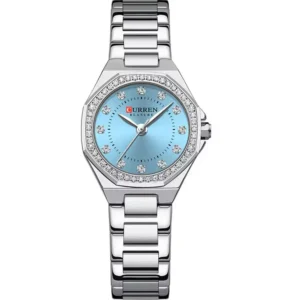 Curren 9100L-CH-BLU Metal Band Women Watch