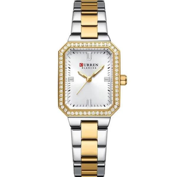 Curren 9102L-TTGLD-WHT Metal Band Women Watch
