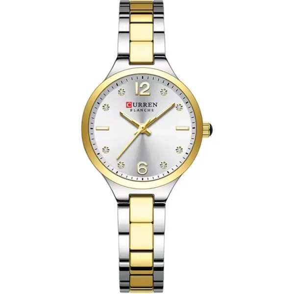 Curren 9105L-TTGLD-WHT Metal Band Women Watch