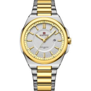 NaviForce NF9212G-TTGLD-WHT Metal Band Men Watch