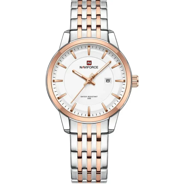 NaviForce NF9228L-TTRG-WHT Metal Band Women Watch