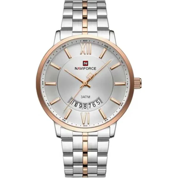 NaviForce NF9238G-TTRG-WHT Metal Band Men Watch