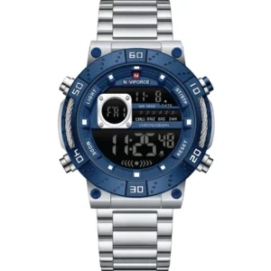 NaviForce NF9241G-CH-BLU DIGI Metal Band Men Watch