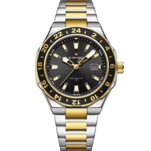 NaviForce NF9249G-TTGLD-BLK Metal Band Men Watch