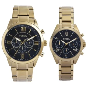 Fossil BQ-2400 Metal Band Pair Set Watch