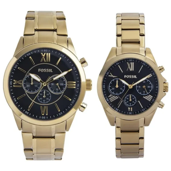 Fossil BQ-2400 Metal Band Pair Set Watch