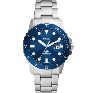 Fossil FS-6029 Blue Dive Metal Band Men Watch