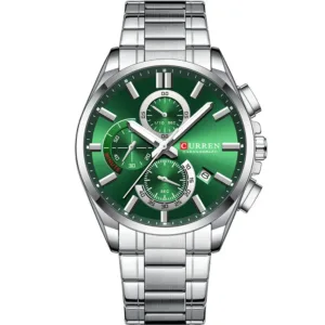 Curren 8475G-CH-GRN Metal Band Men Watch