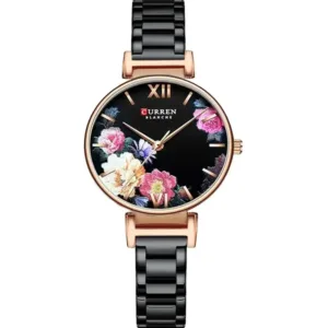 Curren 9053L-RG-BLK Metal Band Women Watch