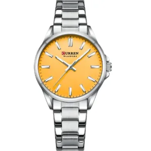 Curren 9090L-CH-YELLOW Metal Band Men Watch