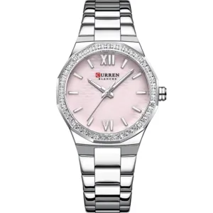 Curren 9103L-CH-PNK Metal Band Women Watch